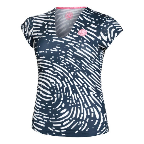 BIDI BADU Fingerprint Printed V-Neck T-Shirt Women